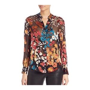 Alice + Olivia Women's Belle Floral Burnout Top